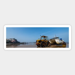 Tractor on the beach Sticker